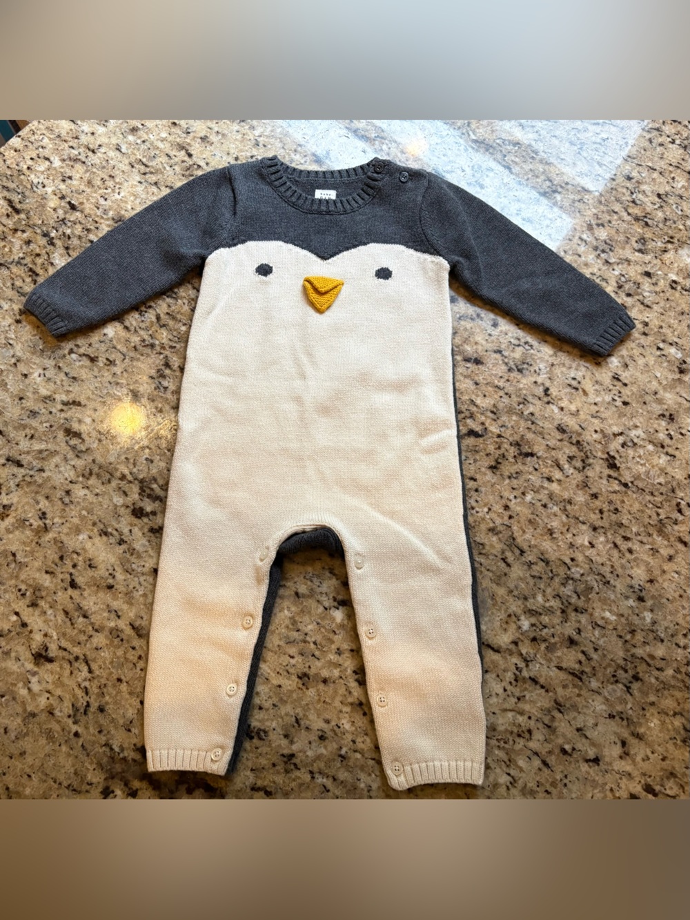 GAP Baby Penguin One-Piece Knit Romper- Baby Boy 12-18 Months